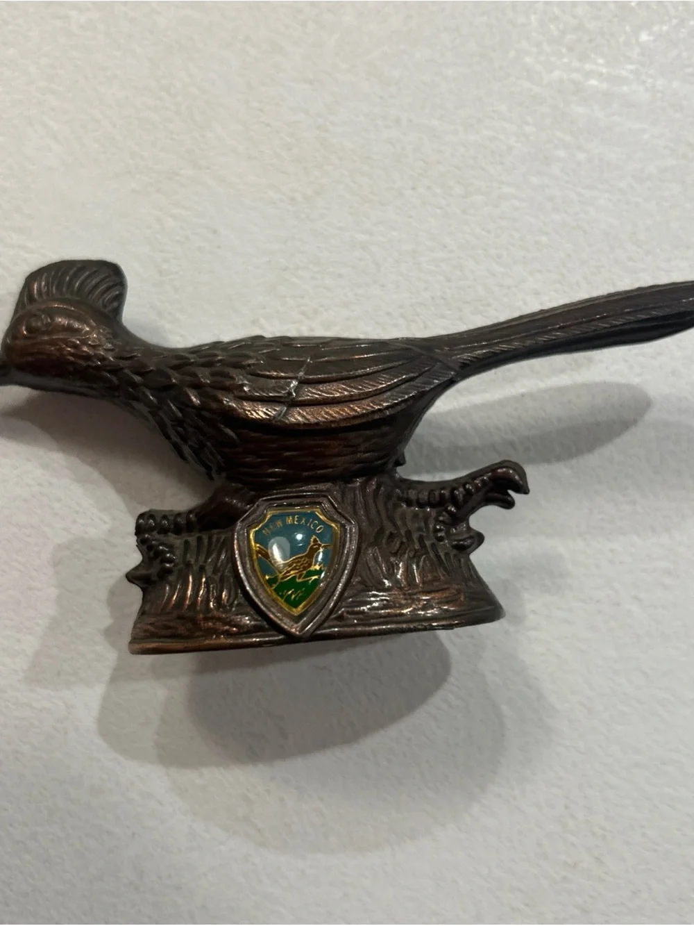 Vintage Bronze Tone Metal Roadrunner New Mexico Souvenir - Picture 4 of 10